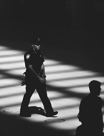 Asset protection officer on patrol